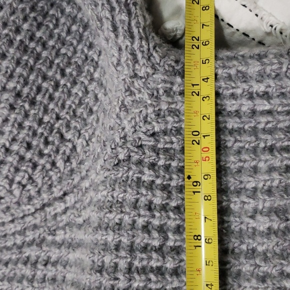 Arket men's wool blend chunky crew neck knit sweater gray small - Picture 6 of 7